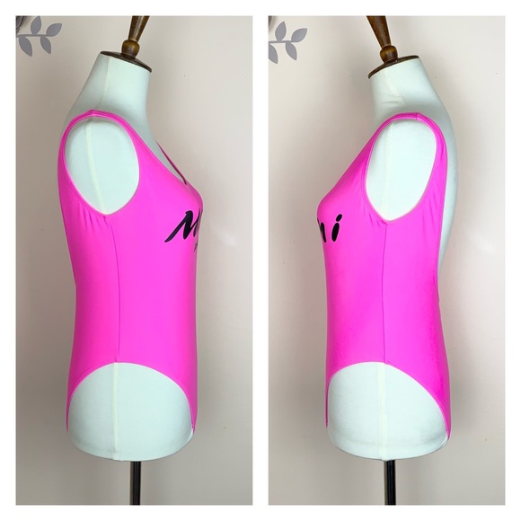 New! Hot Pink Neon Miami One-Piece Swimsuit - Picture 6 of 8